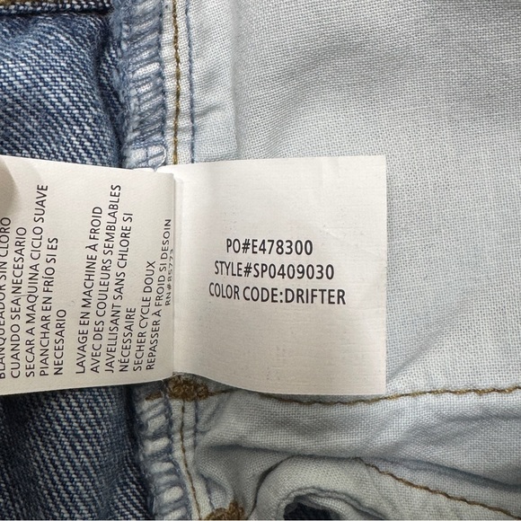 {O'Neill} "Benatar" Slim Straight Leg Distressed Ripped Button Fly Denim Jeans - Picture 6 of 7